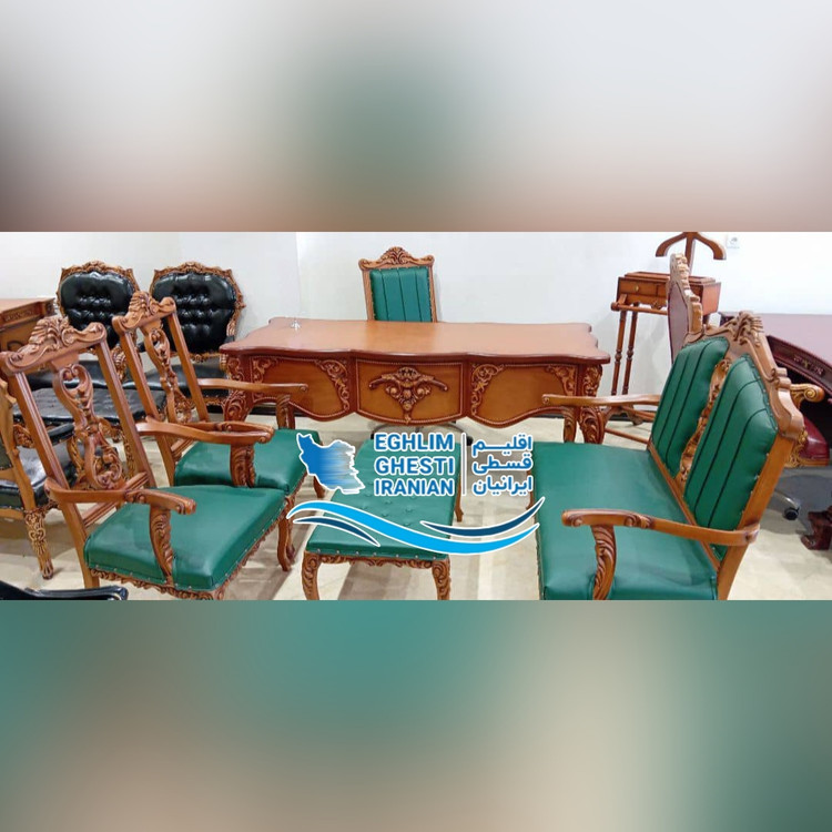 میز مدیریت کوروش و صندلی و نیم ست مارشال