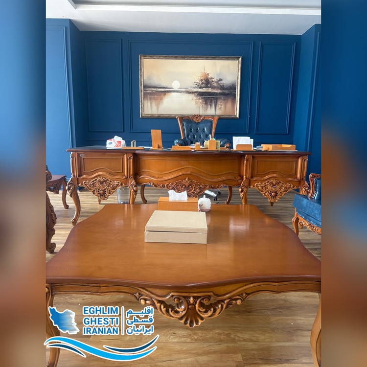 میز مدیریت الماس و صندلی و نیم ست شل