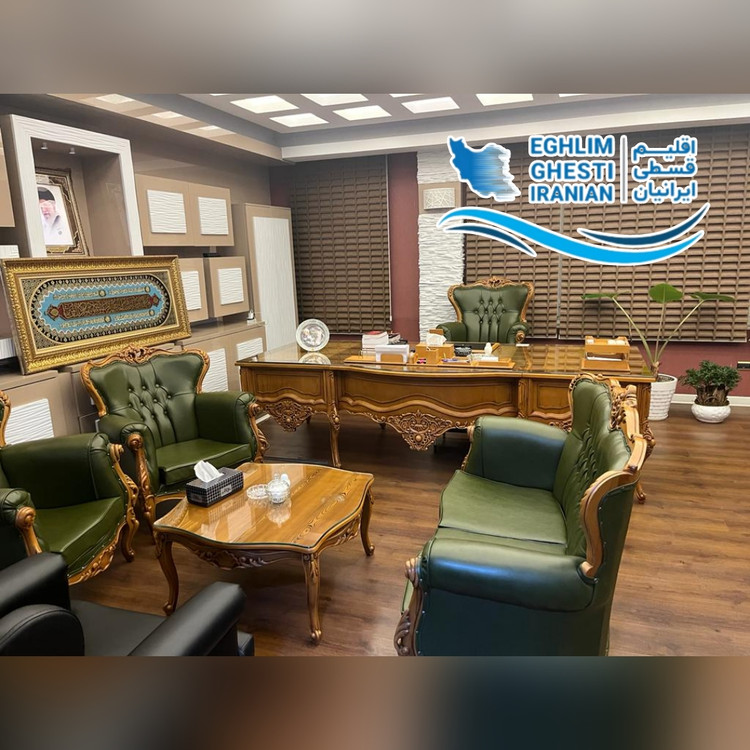 میز مدیریت الماس و صندلی و نیم ست شل