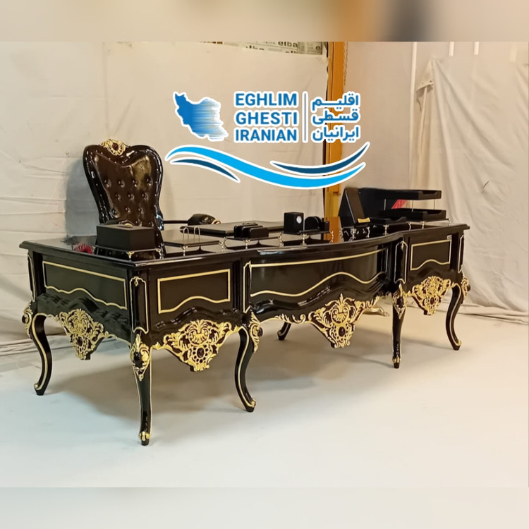 میز مدیریت الماس و صندلی و نیم ست شل