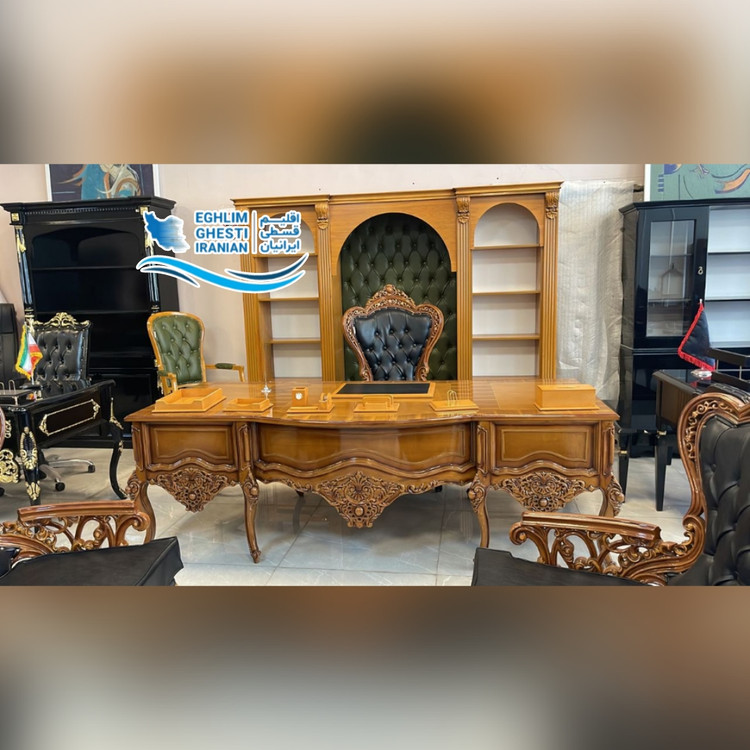 میز مدیریت الماس و صندلی و نیم ست شل